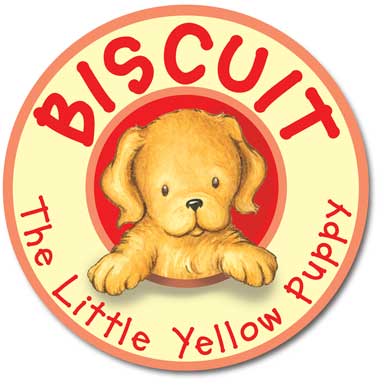Biscuit, the little yellow puppy logo